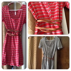 Cotton striped tunic dress