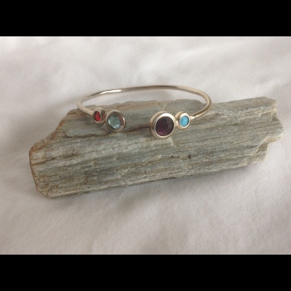 Gem stone bronze/gold colored bracelet
