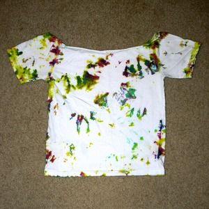Off-the-shoulder TieDye Top