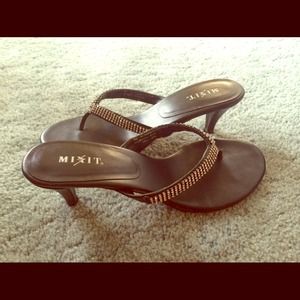 Black heels with rhinestones!