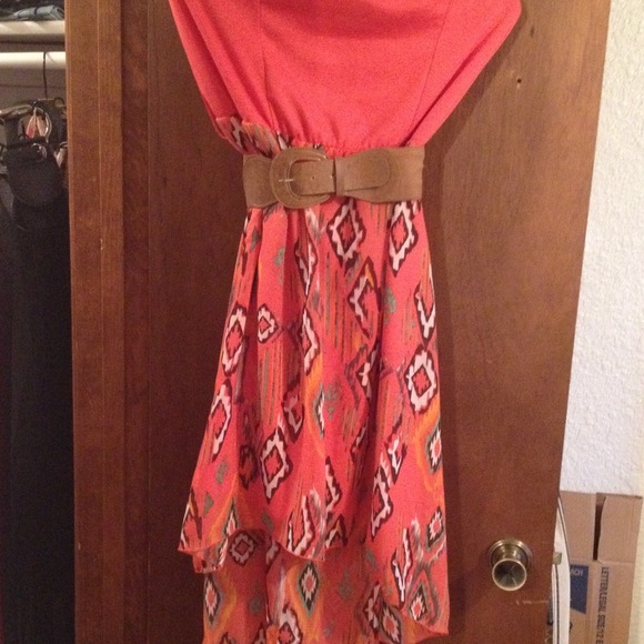 Summer tube dress with belt