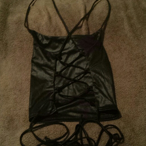 Black top laced up the back