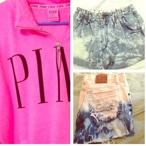 Bundle vs sweater, two high waisted shorts