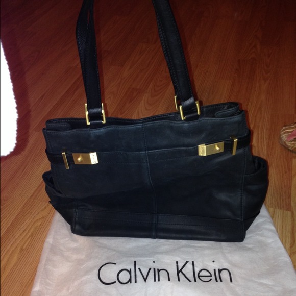 Brand new genuine leather Calvin Klein tote