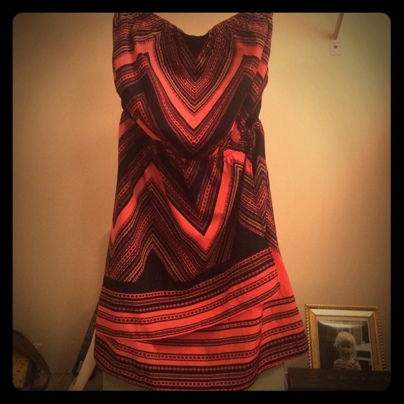 Patterned Strapless express mini