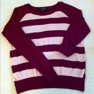 Burgundy Stripe Sweater