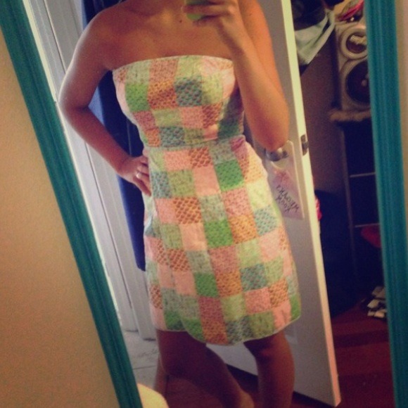 Vineyard Vines patchwork wrap dress