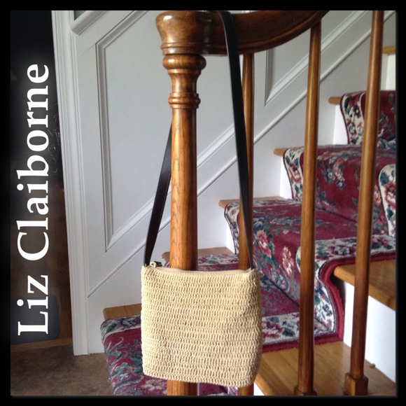 Liz Claiborne Handbags - Crochet fabric purse by Liz Claiborne tan