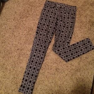 Black And White Printed Pants