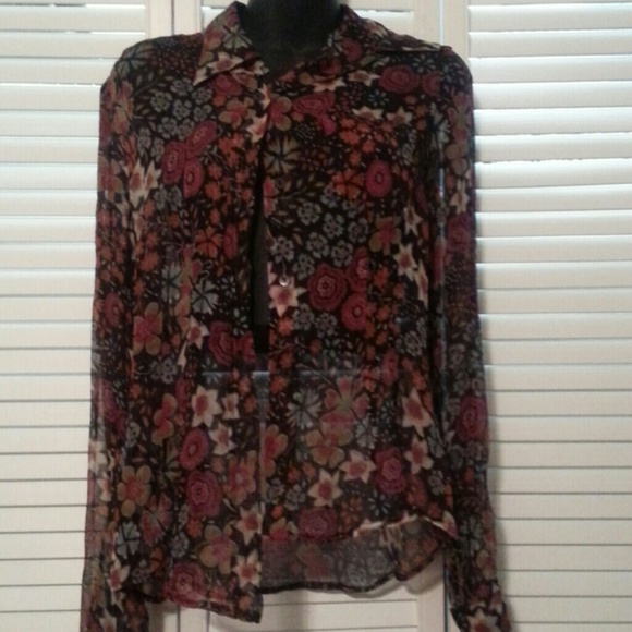 Dolce & Gabanna Sheer Floral Top