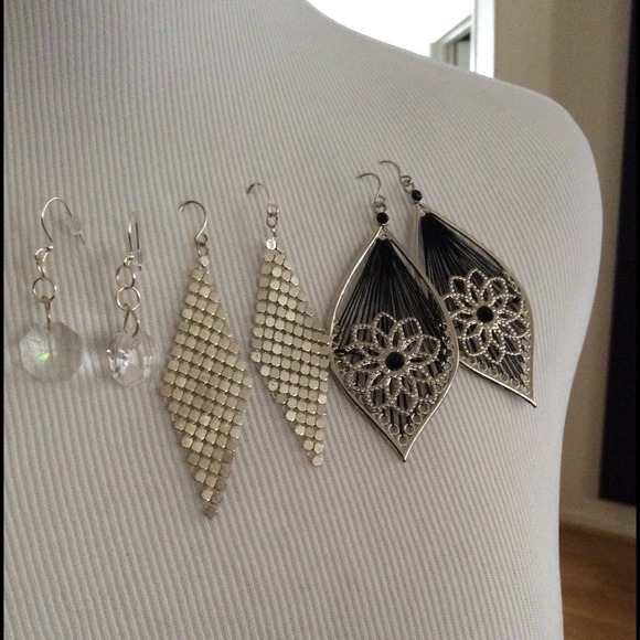 Earrings  set of 3 pairs statement earrings