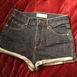 Garage High Waisted Denim Shorts