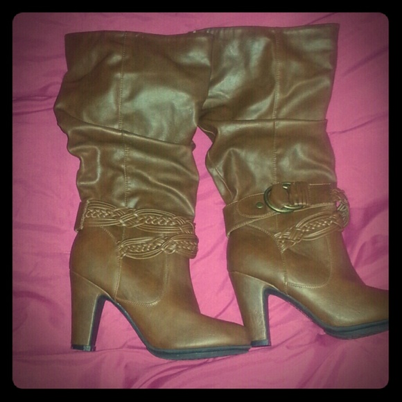 Pink &pepper brown leather boots