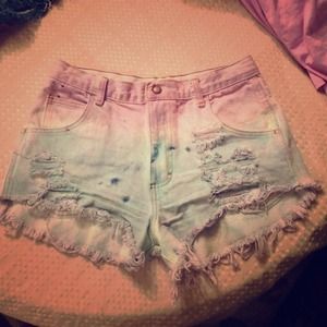 High waisted colored shorts