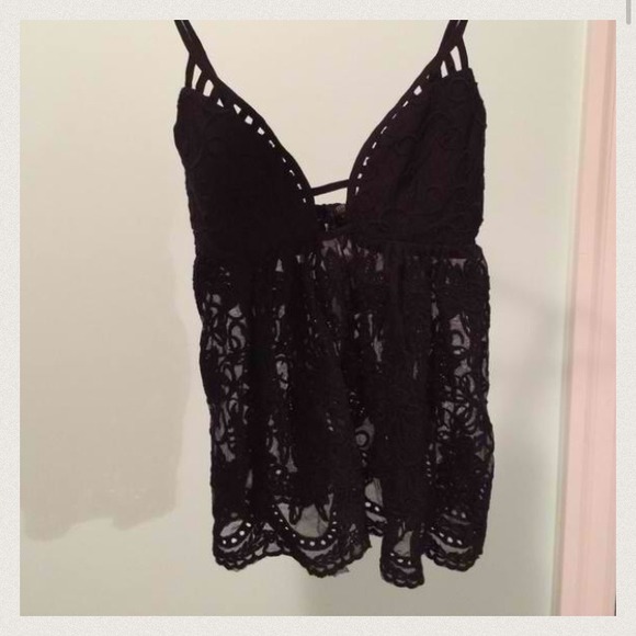(SOLD) LF Black Babydoll Cami