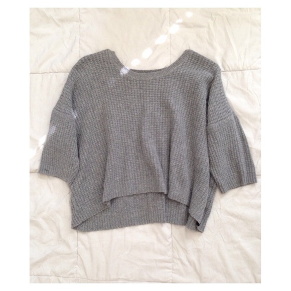 Grey Cropped Sweater