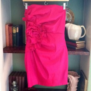 Jessica McClintock hot pink party dress