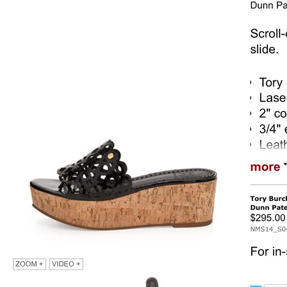 Authentic Tory Burch  Dunn patent scroll platform slide - Picture 2 of 4