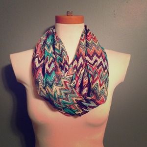 Multicolored Chevron Infinity Scarf