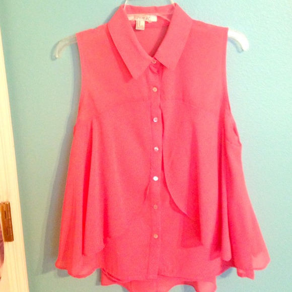 Forever 21 coral colored sleeveless top