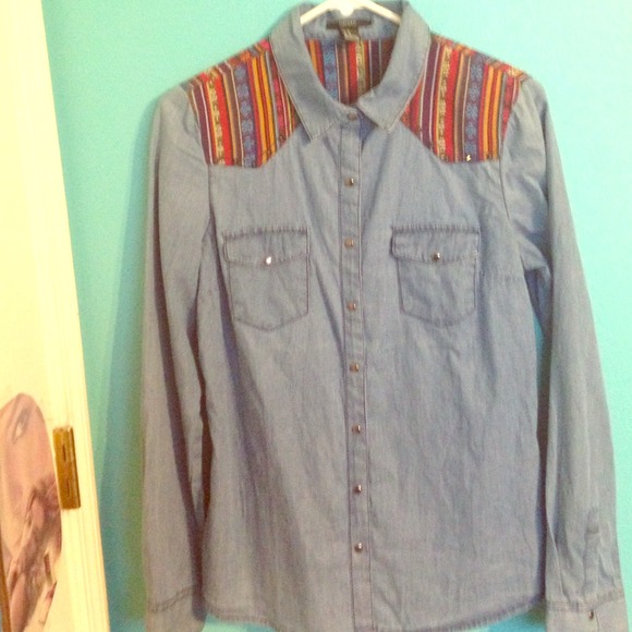 Forever 21 long sleeve button up top