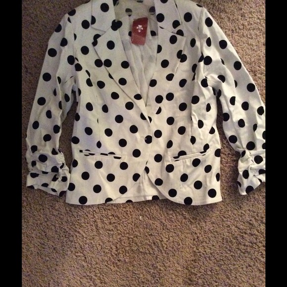 Polka dot blazer