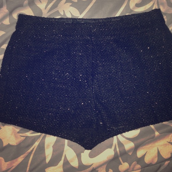 Black glitzy shorts!