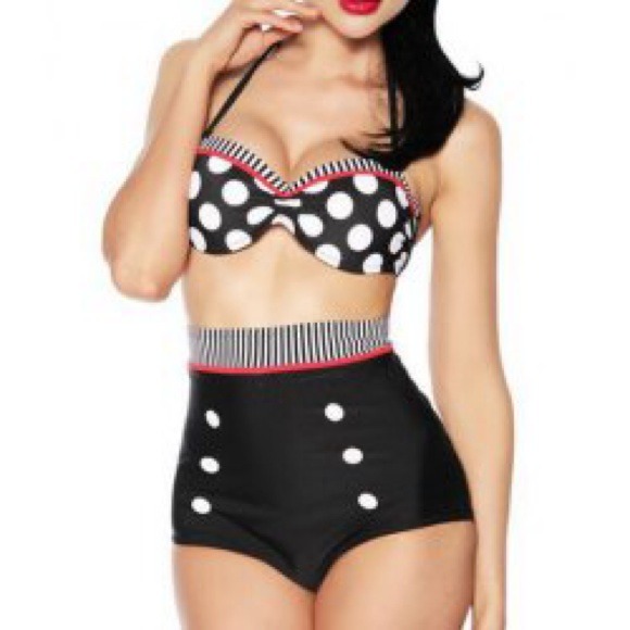High waisted swim suit