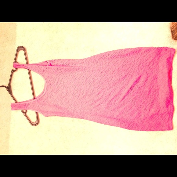 Tight fitting pink dress