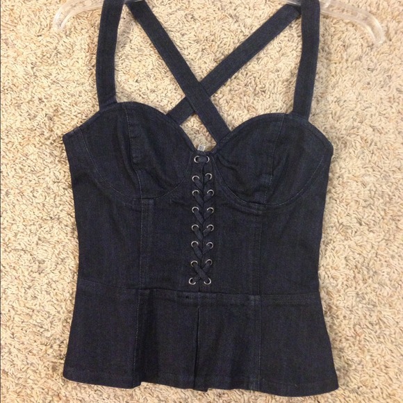 Denim bustier