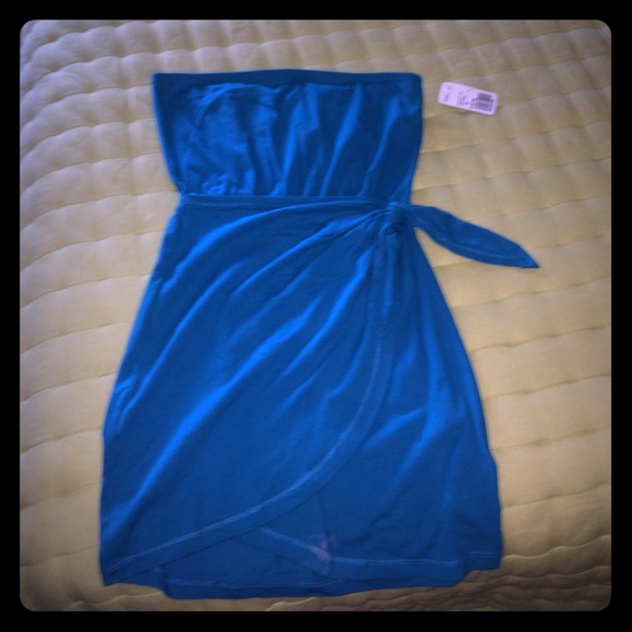 Forever 21 tube top dress turquoise size medium