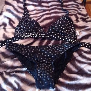 Black & silver star bikini