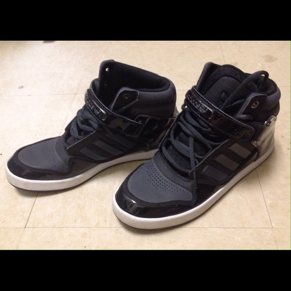 Adidas high-top black sneakers