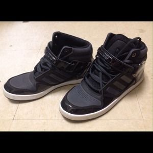 Adidas high-top black sneakers