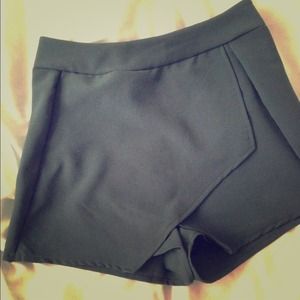 Olive green envelope shorts