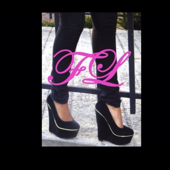 Black Suede Wedges