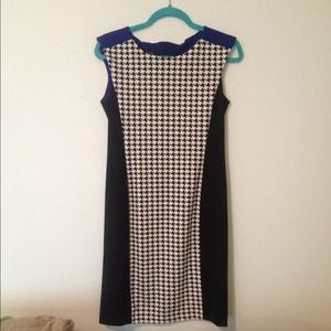 Black and white houndstooth dress