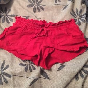 Red short shorts