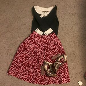 Darling Whimsical Heart Print Skirt