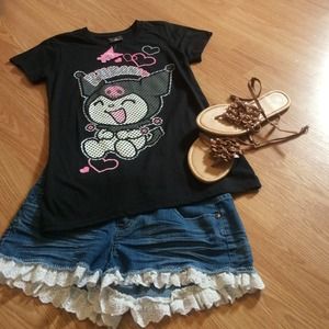 💙 Kuromi black top ✨reserved✨