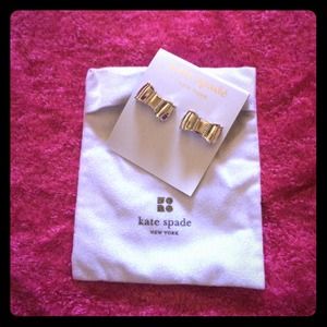 ♠️☑️GENUINE KATE SPADE SILVER BOW EARRINGS☑️♠️