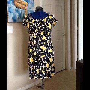 black and yellow floral dress