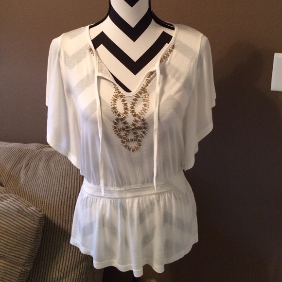 Cream colored blouse