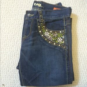 TAG Swarovski crystal jeans