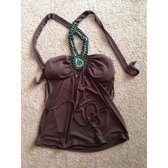 Brown halter top!