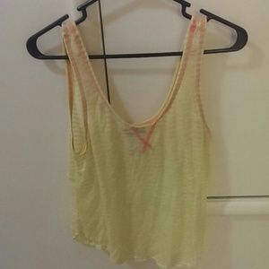 Yellow and pink tank top