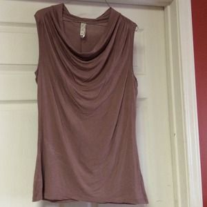 Cowl neck sleeveless top