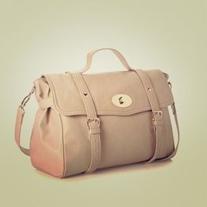 F21 Faux Leather Messenger Bag