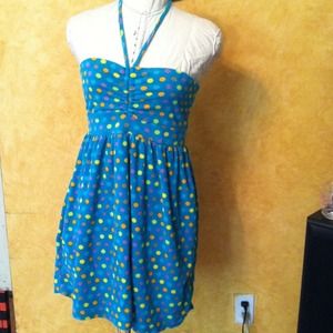 French connection terry cloth polka dot sun dress