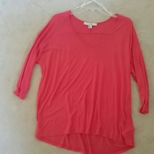 Pink flowy v neck top